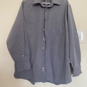 Calvin Klein Gray Casual Button Down Shirt Short Sleeve
